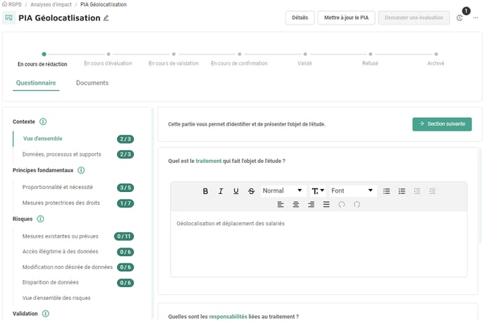 Analyses dimpact - Questionnaires