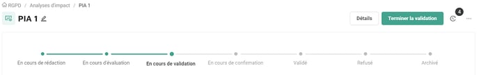 Analyses dimpact - Statut - En cours de validation