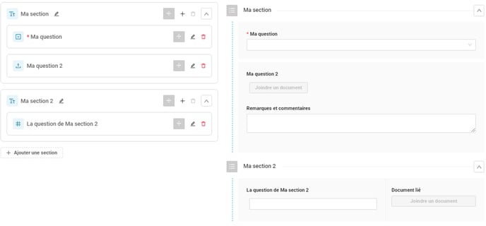 Questionnaires - Prévisualisation